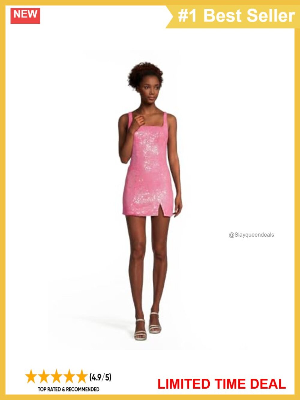 Sequin Square Neck Sleeveless Mini Dress Cocktail Party